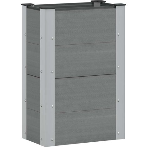 vidaXL Garden Raised Bed Grey 50 x 30 x 72 cm