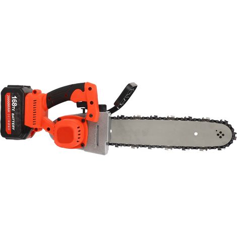 Elektrische Kettensäge, 30 cm, bürstenlos, kabellos, wiederaufladbar, tragbar, für Garten und Holz, 110–240 V, EU-Stecker (1/5)