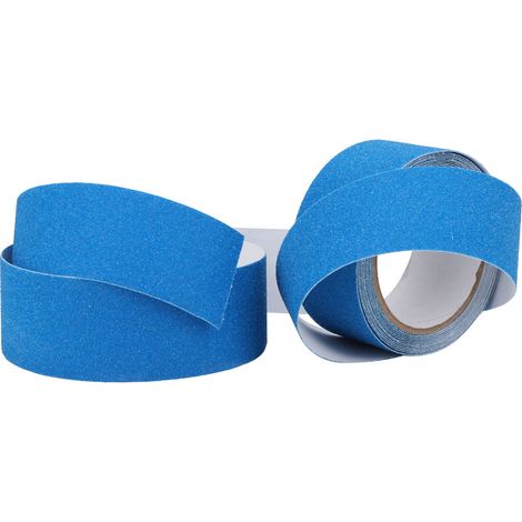 Rutschfestes Klebeband mit Quarzsand für Böden und Treppen, rutschfestes PVC-Klebeband, 5 m (blau) (1/5)