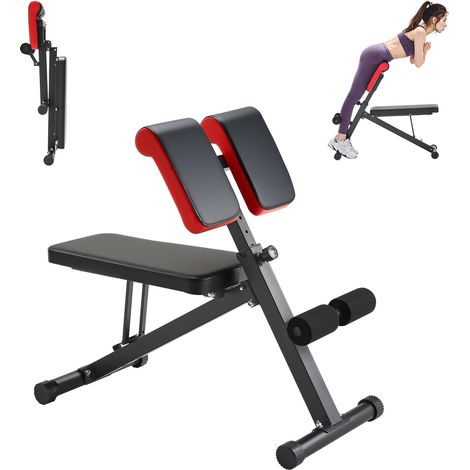 Mophorn Multifunktions-Hantelbank, 150 kg, verstellbar und klappbar, Hyperextensionsstuhl für den römischen Stuhl für Ganzkörpertraining, Trainingsgerät für Rumpf (1/5)
