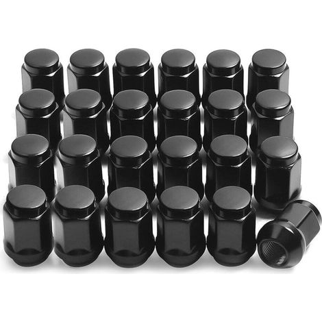 Lot de 24 écrous de roue M12 x 1,25 à extrémité fermée en acier pour Land Cruiser Prado pour Ford (1/5)