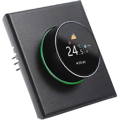 Thermostat Wi-Fi avec contrôle de température, programmation hebdomadaire par bouton, contrôle via application mobile et commande vocale. (1/5)
