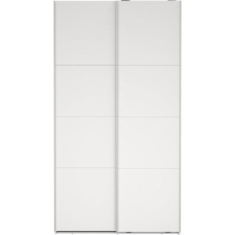 Catania Kleiderschrank 221x119x67cm, 2 Schiebetüren weiß. (1/5)
