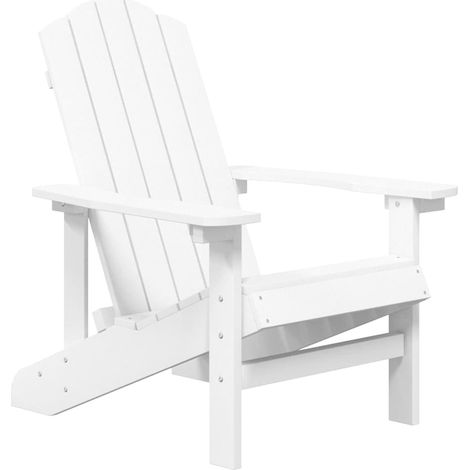 vidaXL Silla de jardín Adirondack HDPE blanca (1/2)