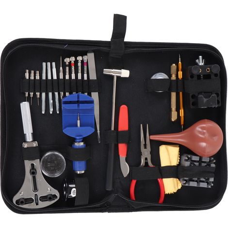 Kit de réparation montre - outil de changement de pile, démailloteur de bracelet, ouvre-boîtier.
