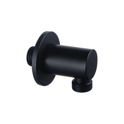 FugaFlow Eccelente Coude de raccordement de cloison Sobrado - rosace ronde - noir mat