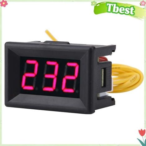 Voltmètre numérique LED, 0,36 pouce AC 70 380 V, affichage à 3 chiffres pour test d'onduleur de générateur d'énergie secteur 220 V (1/4)