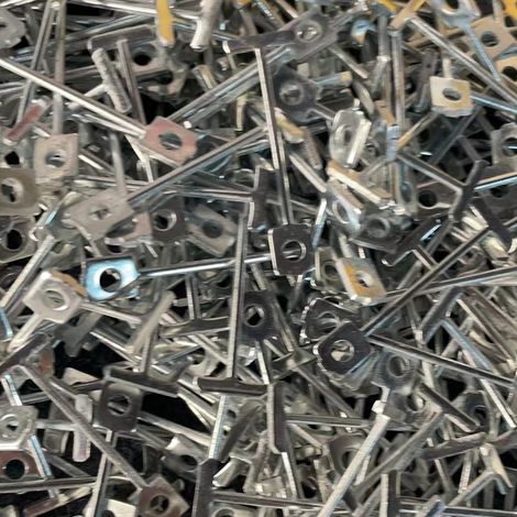 50 cales d'espacement pour carrelage, acier inoxydable, 5 x 5 x 5 cm, compatibles avec carreaux de 8 à 12 mm (1/5)