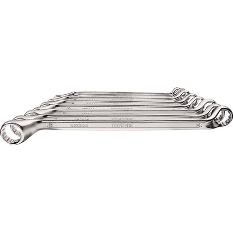 Jeu de clés polygonales double à fourche 12 pièces SW 6-32mm coudées profondes TECWERK (1/3)