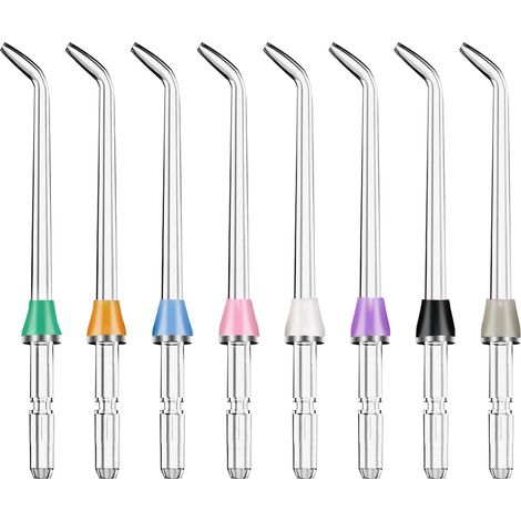 8 PCS Flosser Embouts de Rechange, Têtes de Recharge de Flosser Têtes de Rechange, Compatible avec Oral Irrigator (1/5)