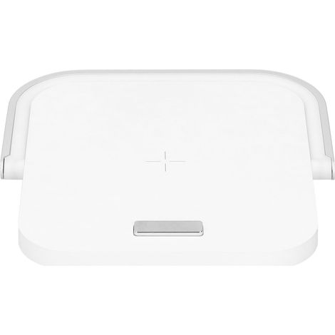 Lampe de nuit de bureau multifonction 5V, chargeur rapide sans fil, support pour téléphone, blanc (1/5)