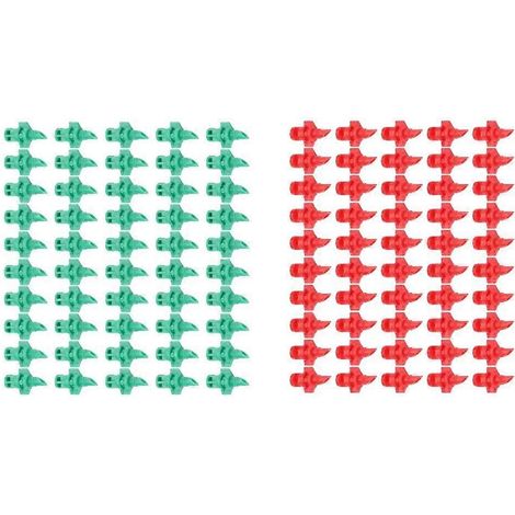 50 Piece 180 Deg Green&50 Pieces 360 Deg Red Watering Spray Nozzle Sprinkler (1/5)