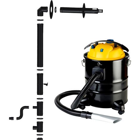 Kit Ventouse Ø80/125 Poêle à Granulés Sortie Façade Raccordement Arrière + Aspirateur à Cendres 1200W Sannover (1/3)