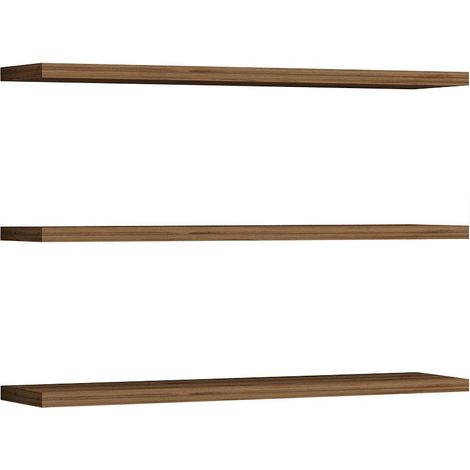 Wandregal aus Holz "Boss" - 60 x 1 x 14 cm - Walnussholz