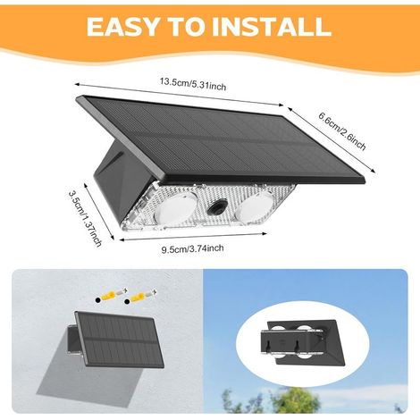 4er-Pack RGB-Solar-Wandleuchten für den Außenbereich, nach oben und unten gerichtet, IP65 wasserdicht, kabellos für Garten, Terrasse, Pool und Partys (1/5)