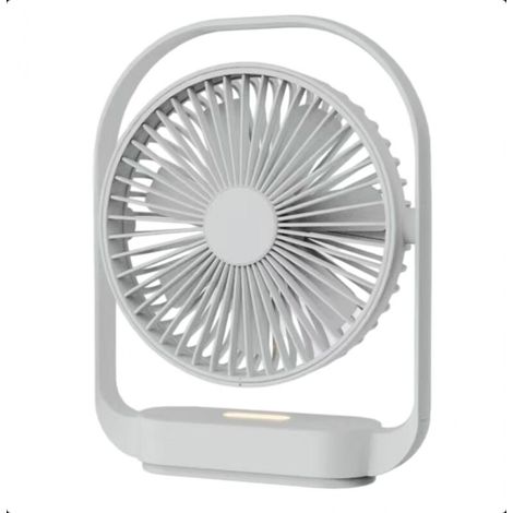 4 Ventilateur de Bureau à Vitesses, Ventilateur USB, Petit Ventilateur Silencieux Rotatif 330° Ventilateur a Pile Rechargeable Ventilateur Bureau Nightlight de Chevet de Chambre Ventilateur de bureau (1/5)