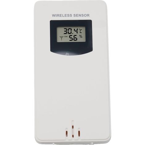 Capteur Météo Sans Fil - 1 Unité - Plastique Blanc - Transmission RF 60m - Surveillance Intérieur Extérieur - Compatible Stations 433MHz (1/5)