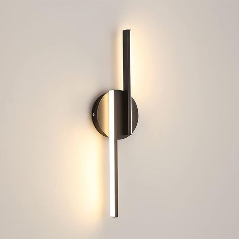 Applique Murale LED Intérieur, Lampe Murale Moderne 16W, Appliques Aluminium 3000K Lumière Chaude pour Salon Couloir Salle de Bain Escalier Veilleuse
