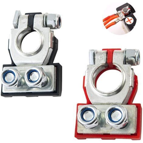 2PCS Bornes de Batterie de Voiture Cosse Batterie Voiture Connecteur Pince Batterie Cosse,Positif Négatif Batterie de Voiture Terminal Pinces de Batterie de Voiture,pourVan, Caravane, Camping Car (1/5)