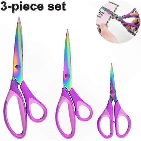 Lot de 3 Ciseaux de Couture Multifonctions pour Travaux Manuels, Bureau et Projets Artistiques (1/4)