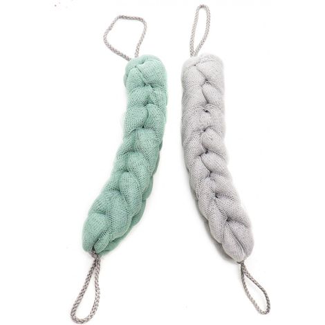 Gant Exfoliant - Éponges Loofah - Gant À Récurer Le Dos Avec Cordes - Pour Soins Corps Complets - Lot De 2 Pièces (1/5)