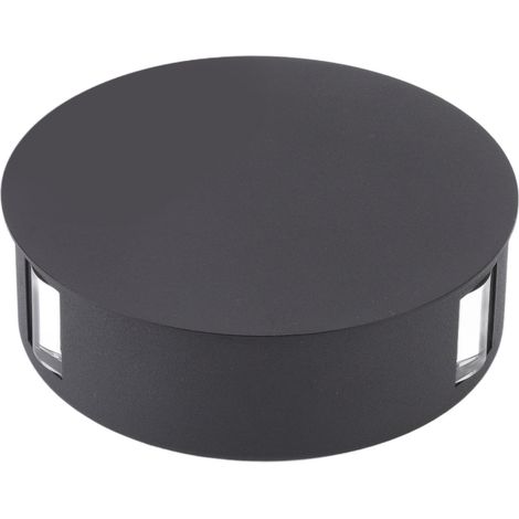 Projecteur mural LED aluminium rond 3 faisceaux, 9W blanc chaud, noir, pour chambre salon couloir KTV restaurant, AC85-265V (1/5)