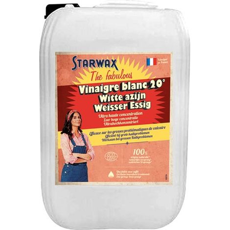 Vinaigre Blanc Brunel 20° 10l Dégraissant, Détartrant, Désinfectant Naturel - Brunel