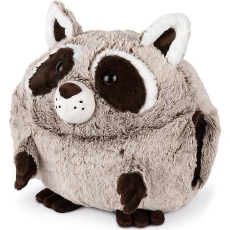 Almohada de mapache y calentador de manos de peluche