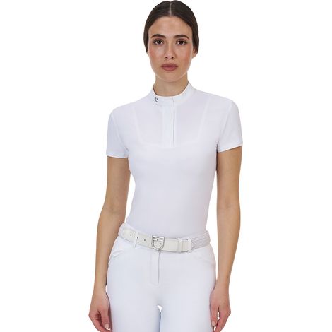 taglia L EQUESTRO Ridertechnology Polo BIANCA 4 bottoni donna (1/4)
