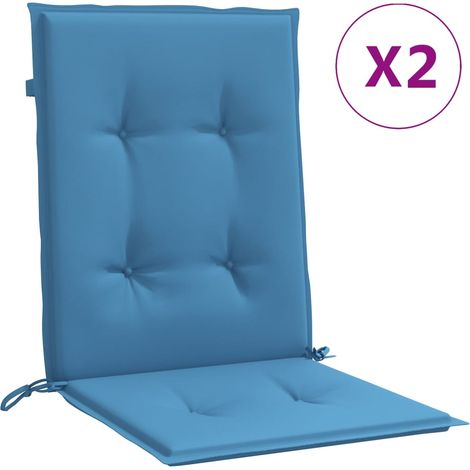 Maison Exclusive - Niedriglehner-Auflagen 2 Stk. Melange Blau 100 (1/5)