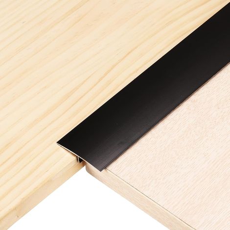 4Pcs 2.9ft x 1.57" Profilés De Transition En T Pour Sol, Bords En Alliage D'Aluminium Pour Remplir Les Interstices Entre Lames De Parquet, Carrelage Et Sols Vinyle, Noir (1/5)