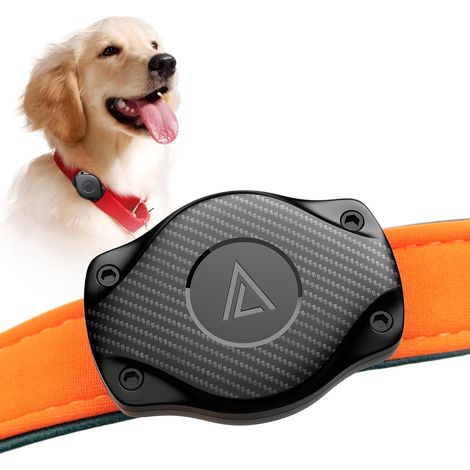 Support de collier pour chien AirTag IPX8 étanche en fibre de carbone (lot de 1) ultra-sécurisé, ne se détache jamais, étui Apple Airtag, s'adapte à toutes les largeurs de colliers, pour (1/5)