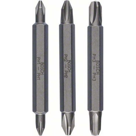 Bosch Doppelklingen-Set, 3tlg. PH1, PH1, PH2, PH2, PH3, PH3, 60 mm - 2607001748 (1/3)
