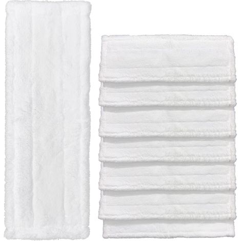 Lot de 8 Serpillères Microfibre pour Karcher SC2 SC3 SC4 SC5, Lingettes de Rechange Compatibles EasyFix, Bonnette Lavable pour Nettoyeur Vapeur Sans Traces, Réutilisables, Karcher Accessoires-Blanc 8 (1/5)