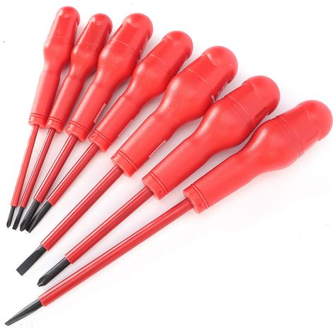 7-teiliges isoliertes Schraubendreher-Set, magnetisch, präzises Set, Elektriker-Reparaturwerkzeug-Set 9701 (1/5)