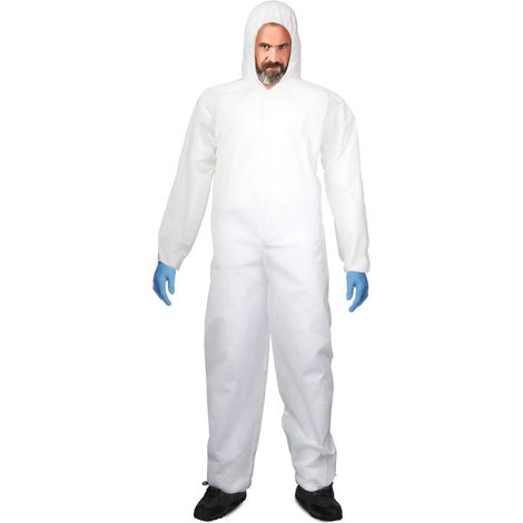 Traje protector blanco, 50 g/m², talla "L", CE, lahti