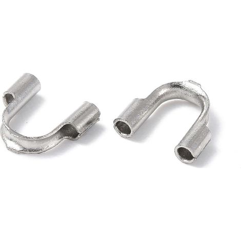 100 protections et guides de fil en acier inoxydable chirurgical 304 inaltérable, trou : 0,8 mm, 4,54,6 x 66,7 x 1,4 mm ( ) (1/3)