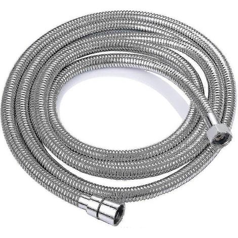 2,5 m langer verchromter Duschschlauch mit Duschsystem und Edelstahl-Brauseschlauch (1/4)