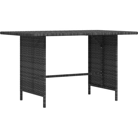 Maison Exclusive - Garten-Esstisch Grau 110x70x65 cm Poly Rattan (1/5)