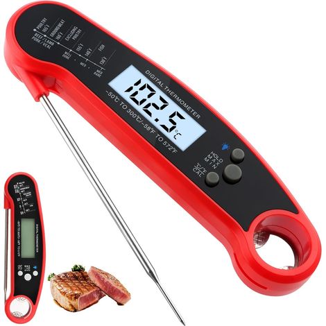 Küchenthermometer, Kochtemperaturfühler, LCD-Hintergrundbeleuchtung und Kalibrierung für Steak und Grill (1/5)