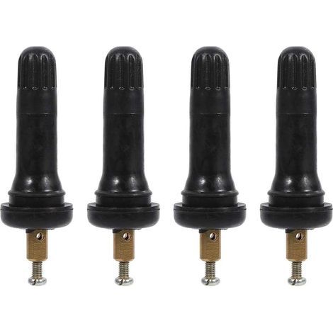 4 sensores de presión, válvula de vástago del sensor del sistema de monitoreo de presión de neumáticos TPMS (1/4)