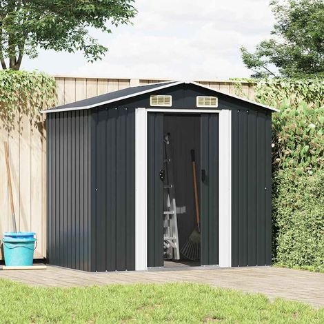 Maison Exclusive - Abri de stockage pour jardin Anthracite Acier 204x132x186 cm (1/5)