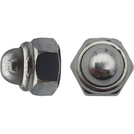 Écrou borgne indesserrable DIN 986 Inox A2 - 6 mm - BIVI (1/2)