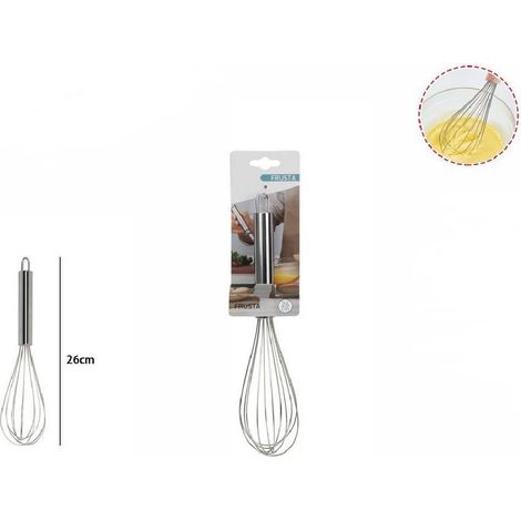 TrAdE Shop Traesio - Frusta 26cm Sbattitore Sbatti Uova Montare Dolce Acciaio Utensile Cucina 66198 - (1/3)
