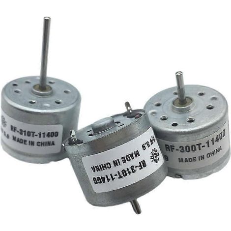Micro-moteur CC RF-310T-11400 CC 3V 59V 6V 6400 tr/min Arbre long 6mm/10mm/15mm/22mm Moteur de mini-ventilateur DIY (1/5)