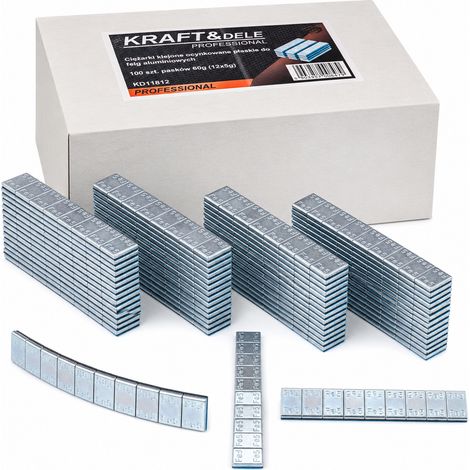 Contrapesos adhesivos para llantas de aluminio, 100 unidades Kraft&Dele (1/5)