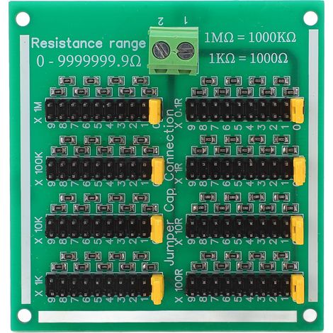 Plaque de résistances programmables CMS 0 à 9999999,9 Ω, avec bornes, 220 V, sans rail de guidage (1/5)