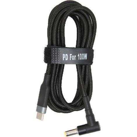 Câble chargeur ordinateur portable Connecteur fiche DC Convertisseur Type-C PD 1,5 m (1/5)