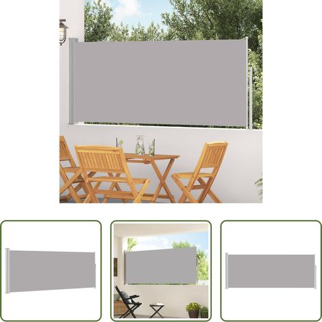vidaXL Écran extérieur - Auvent latéral rétractable 120 x 300 cm Gris (1/5)