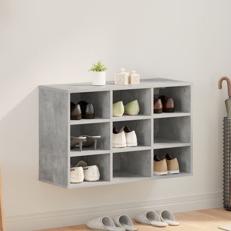 Schuhschrank Betongrau 77,5 x 30 x 51 cm Holzwerkstoff